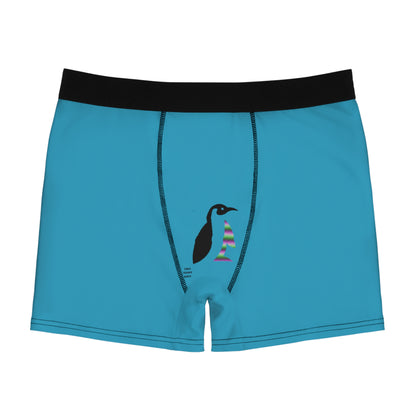 Men's Boxer Briefs: Skateboarding Turquoise