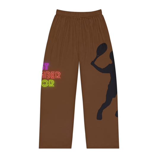 Pambabaeng Pajama Pantalon: Tennis Brown 