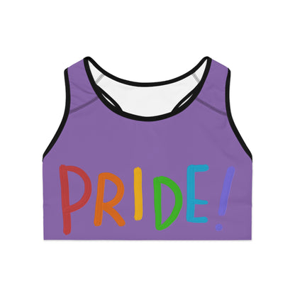 Sports Bra: LGBTQ Pride Lite Purple