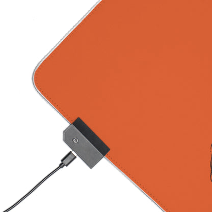 LED Gaming Mouse Pad: Writing Orange