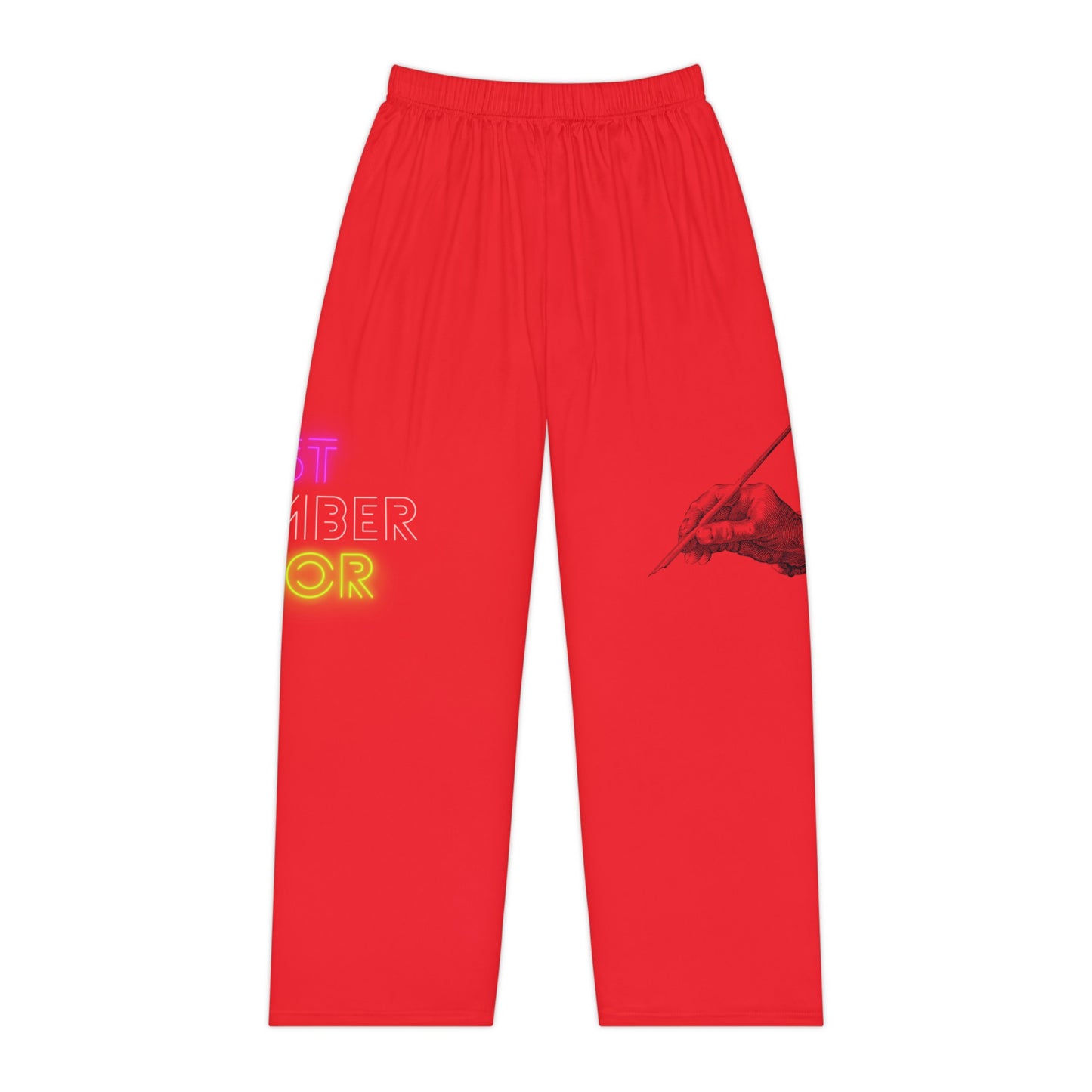 Women's Pajama Pants: Writing Red