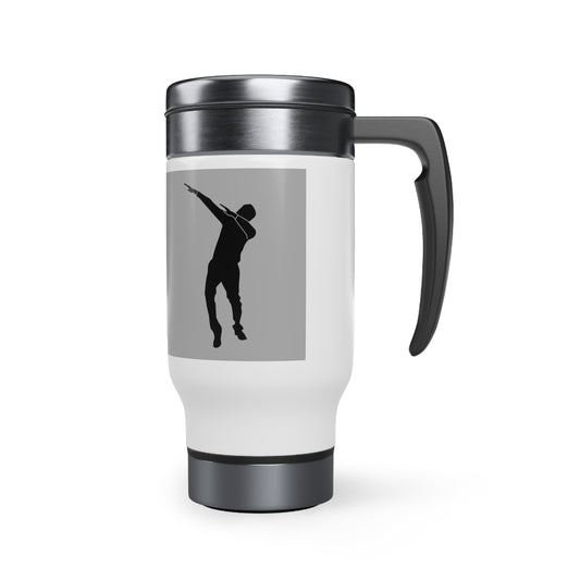 Stainless Steel Travel Mug with Handle, 14oz: Dance Lite Grey