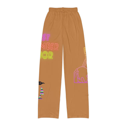 Kids Pajama Pants: Bowling Lite Brown