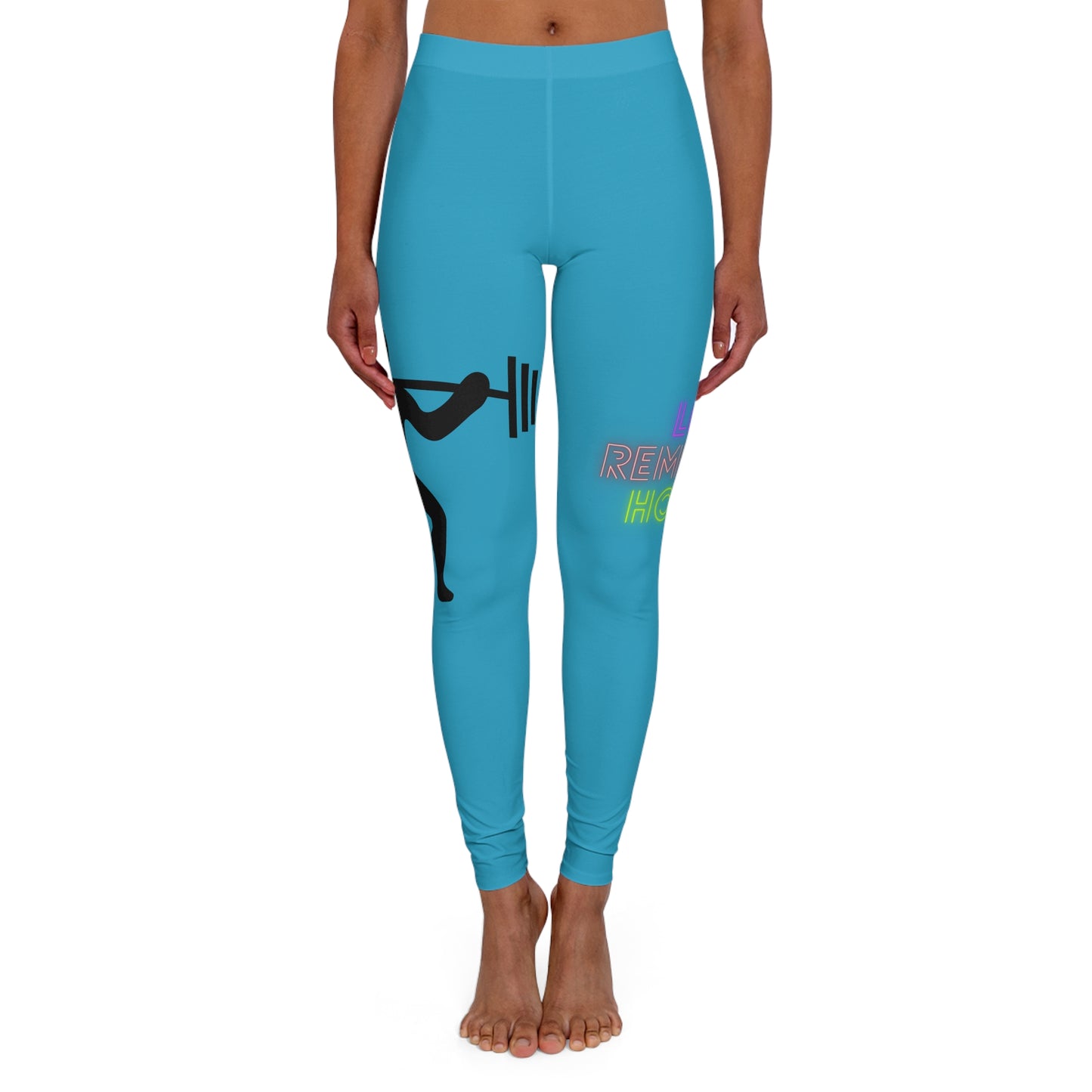 Women's Spandex Leggings: Weightlifting Turquoise