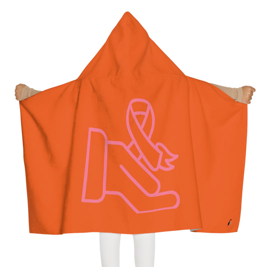 Youth Hooded Towel: Fight Cancer Orange