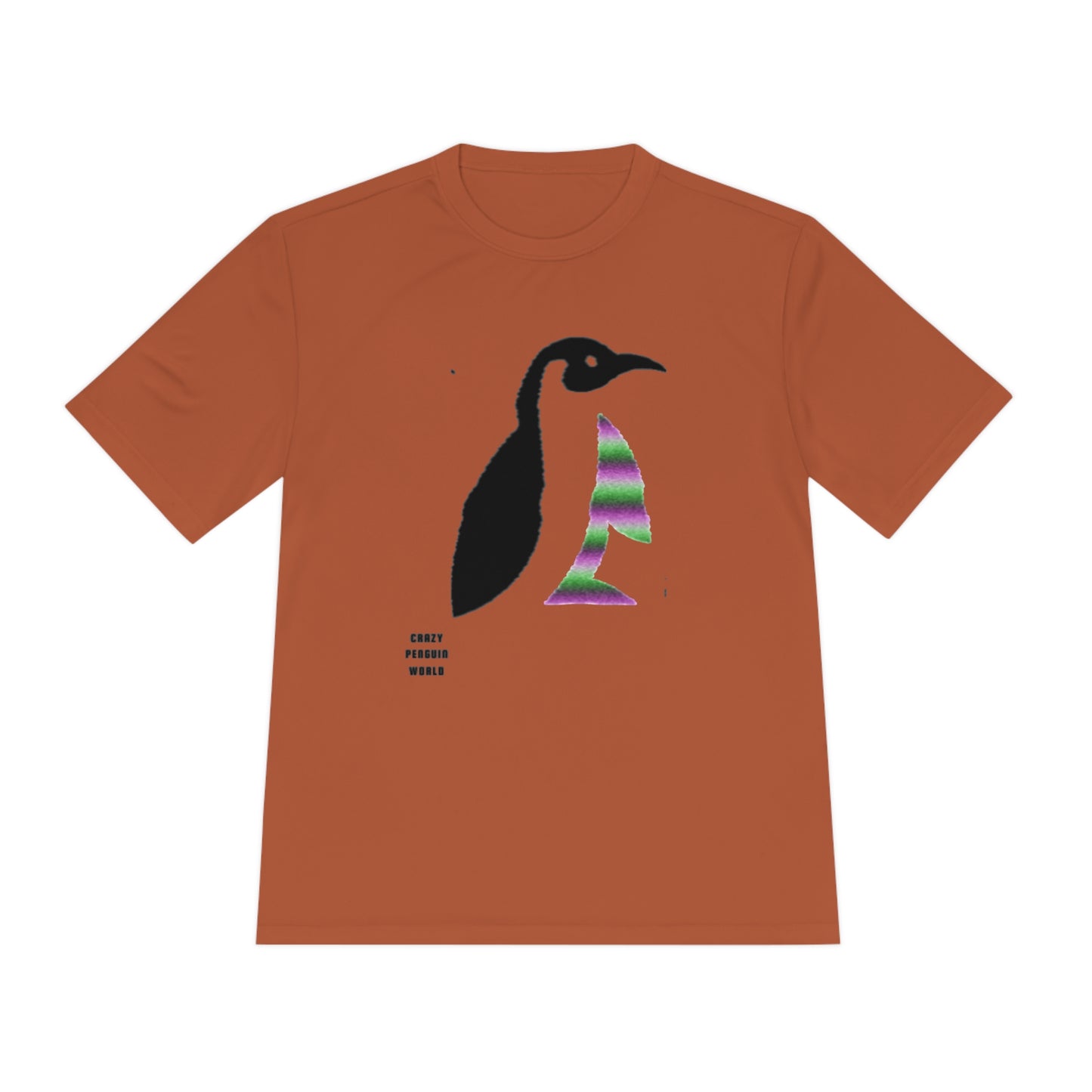 Moisture Wicking Tee: Crazy Penguin World Logo #1