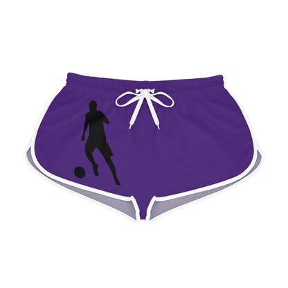 Women's Relaxed Shorts: Soccer Purple