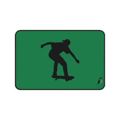 Desk Mat: Skateboarding Dark Green