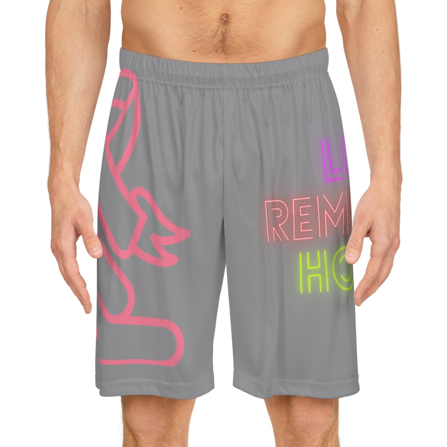 Basketball Shorts: Fight Cancer Grey