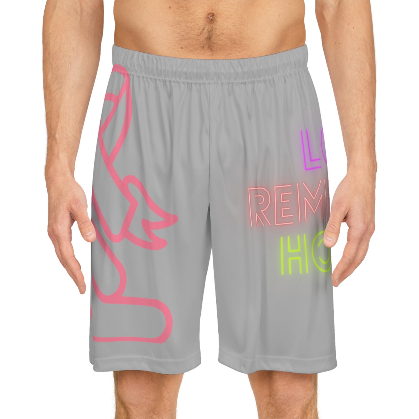 Basketball Shorts: Fight Cancer Lite Grey