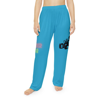 Pambabaeng Pajama Pants: Racing Turquoise 