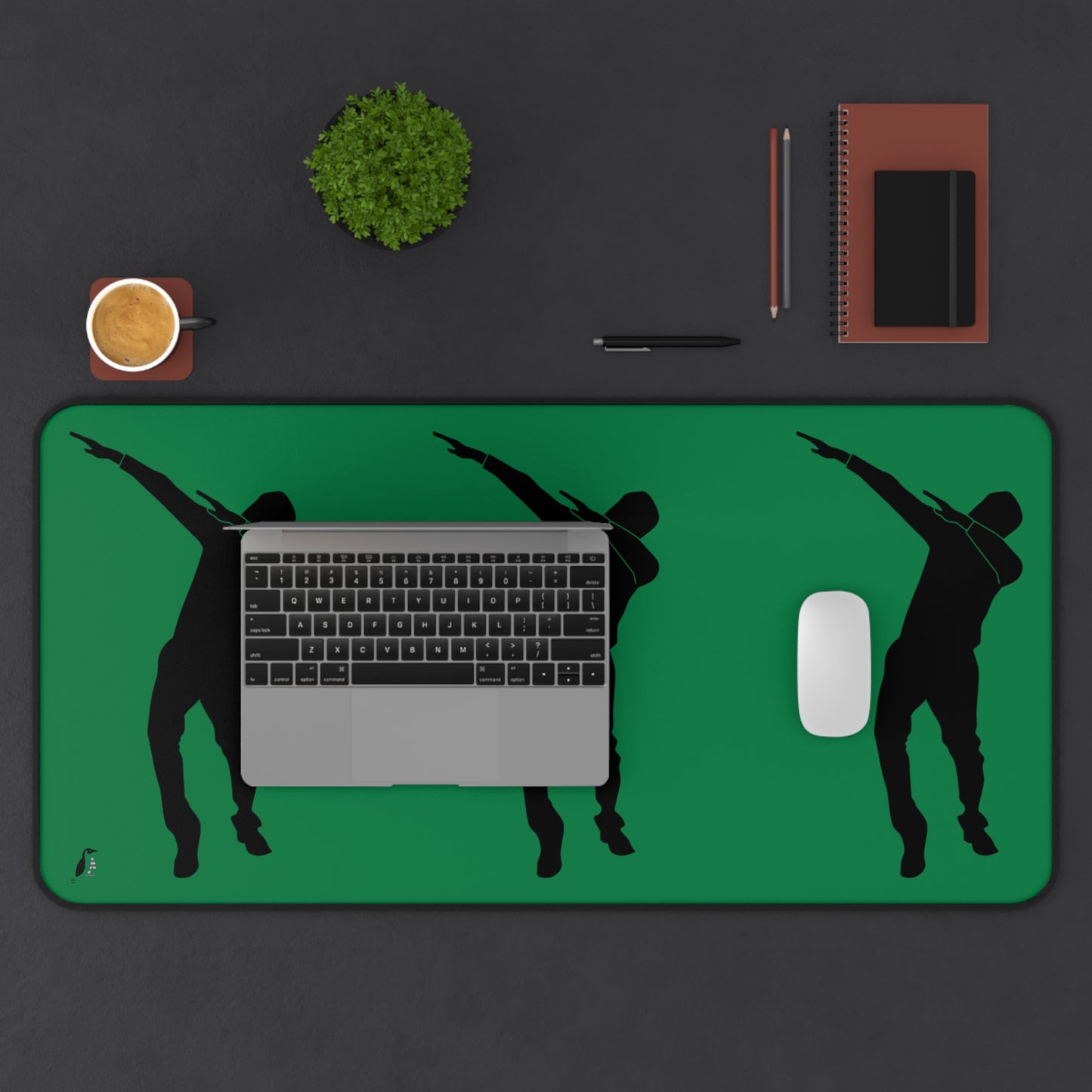 Desk Mat: Dance Dark Green