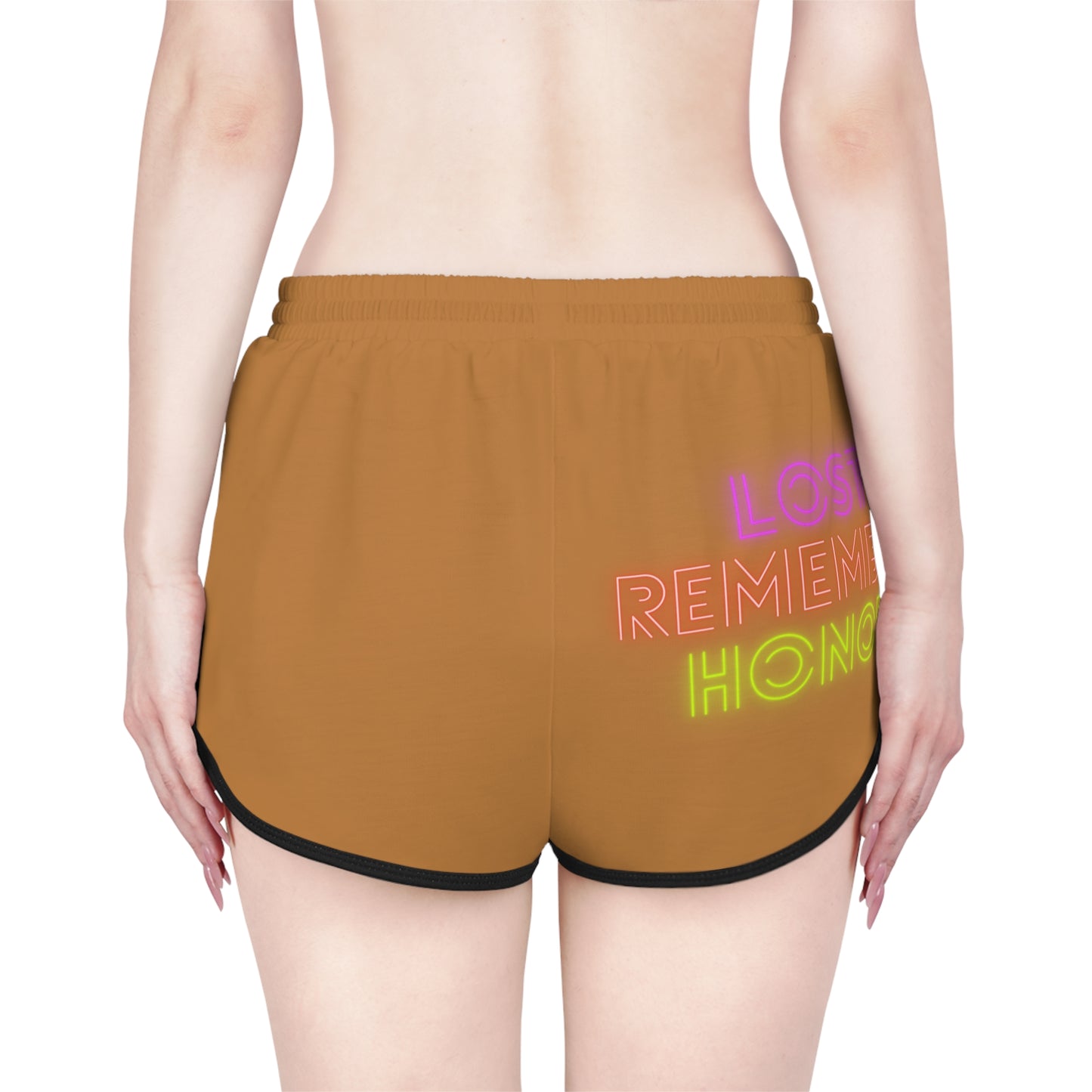 Women's Relaxed Shorts: LGBTQ Pride Lite Brown