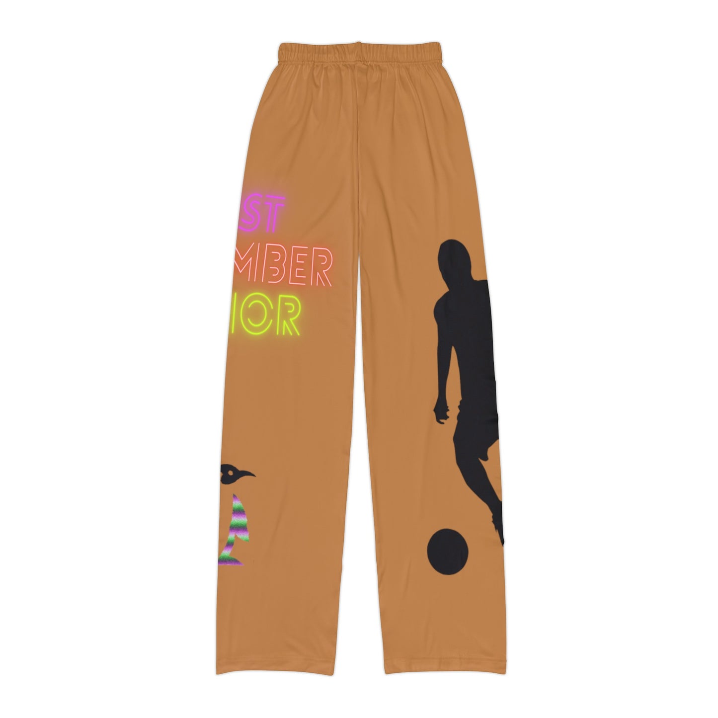 Kids Pajama Pants: Soccer Lite Brown