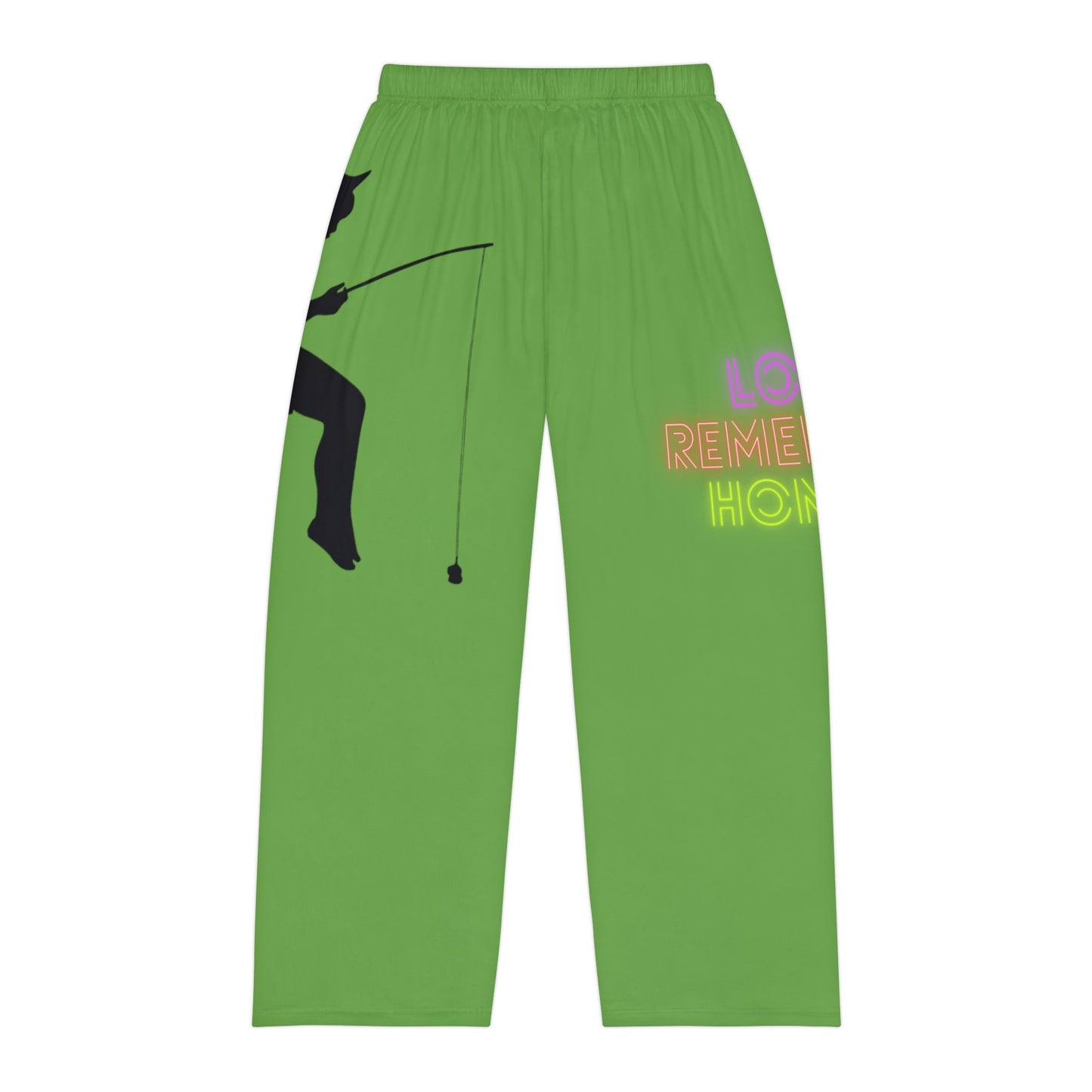 Men's Pajama Pants: Fishing Green