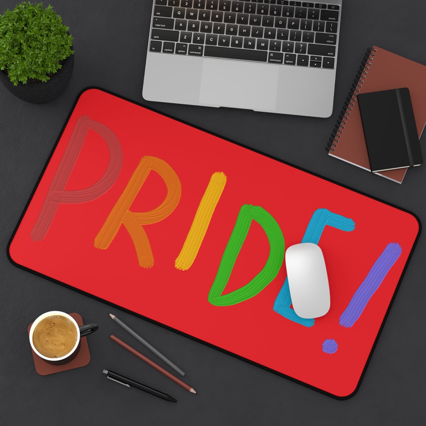 Desk Mat: LGBTQ Pride Red