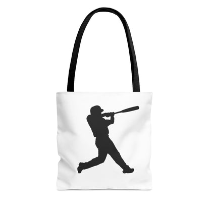 Tote Bag: Baseball White