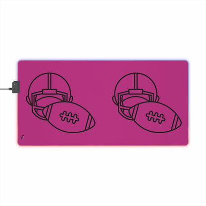 LED Gaming Mouse Pad: Football Pink