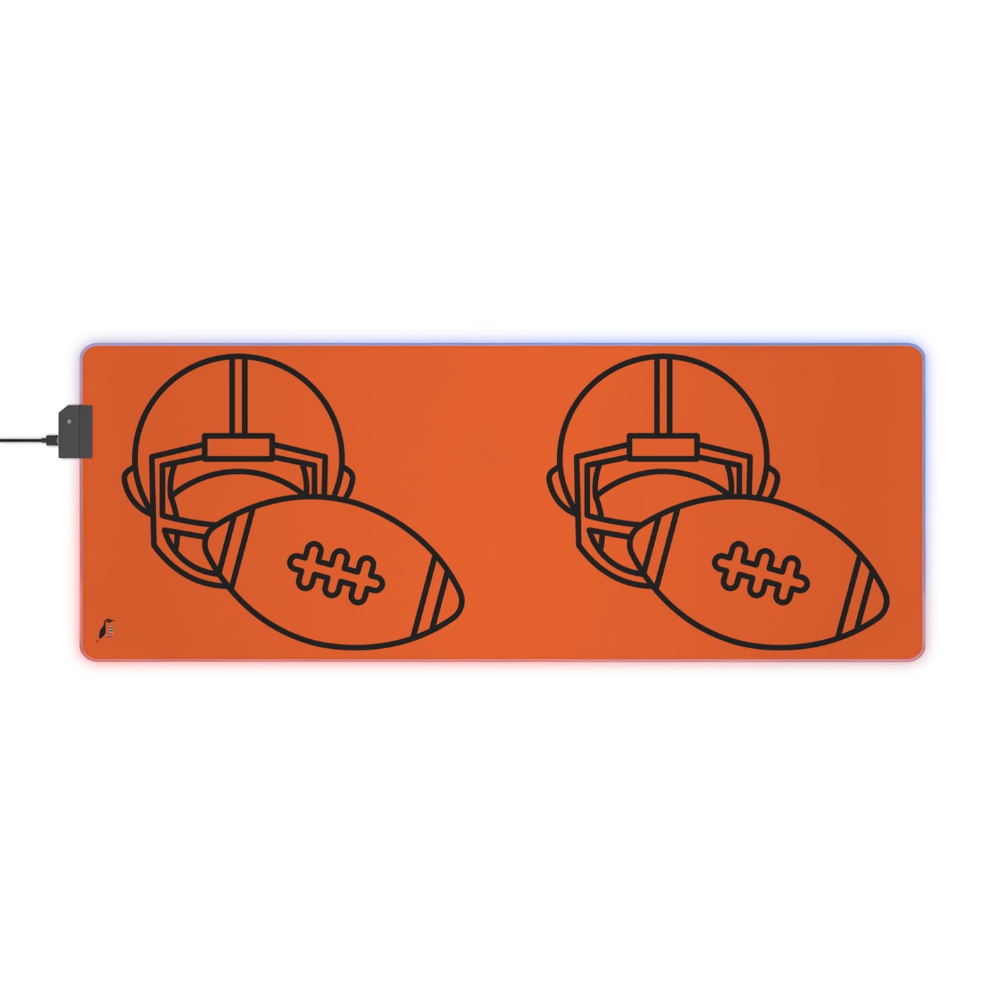 LED Gaming Mouse Pad: Football Orange