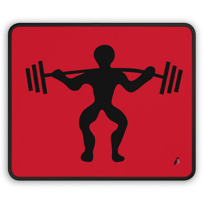 Gaming Mouse Pad: Weightlifting Dark Red