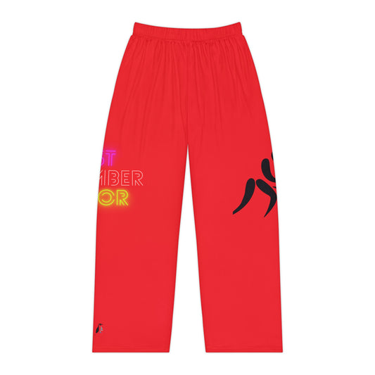 Women's Pajama Pants: Wrestling Red