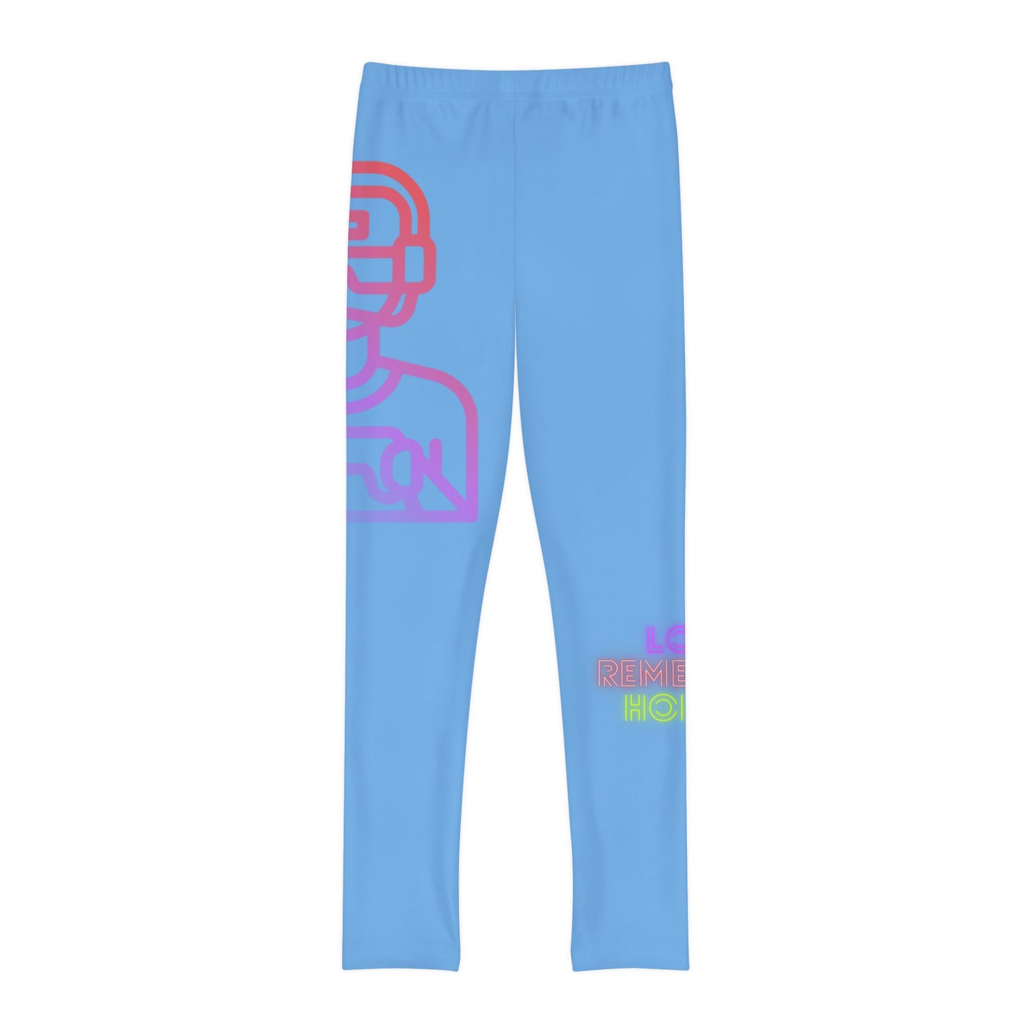 Youth Full-Length Leggings: Gaming Lite Blue