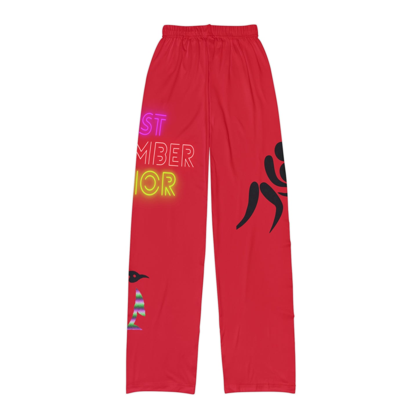 Kids Pajama Pants: Wrestling Dark Red