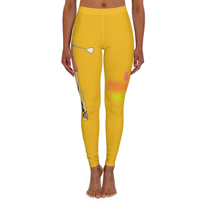 Women's Spandex Leggings: Golf Yellow