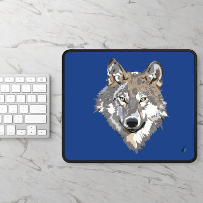 Gaming Mouse Pad: Wolves Dark Blue