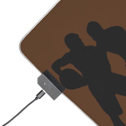 LED Gaming Mouse Pad: Basketball Brown