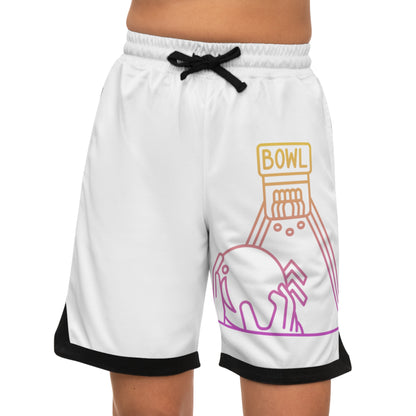 Basketball Rib Shorts: Bowling White