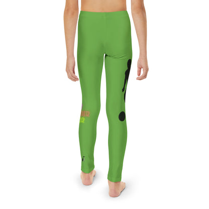 Youth Full-Length Leggings: Soccer Green