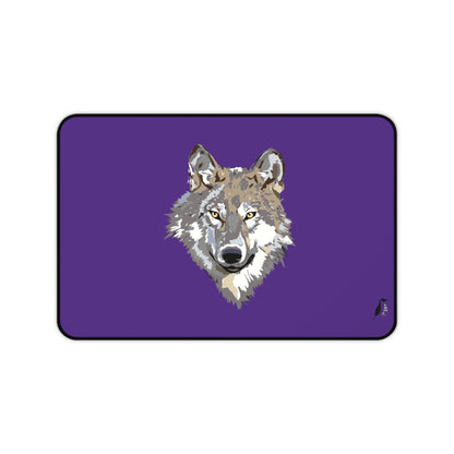 Desk Mat: Wolves Purple