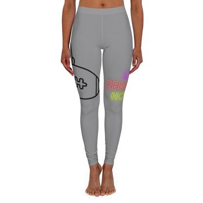 Women's Spandex Leggings: Football Grey