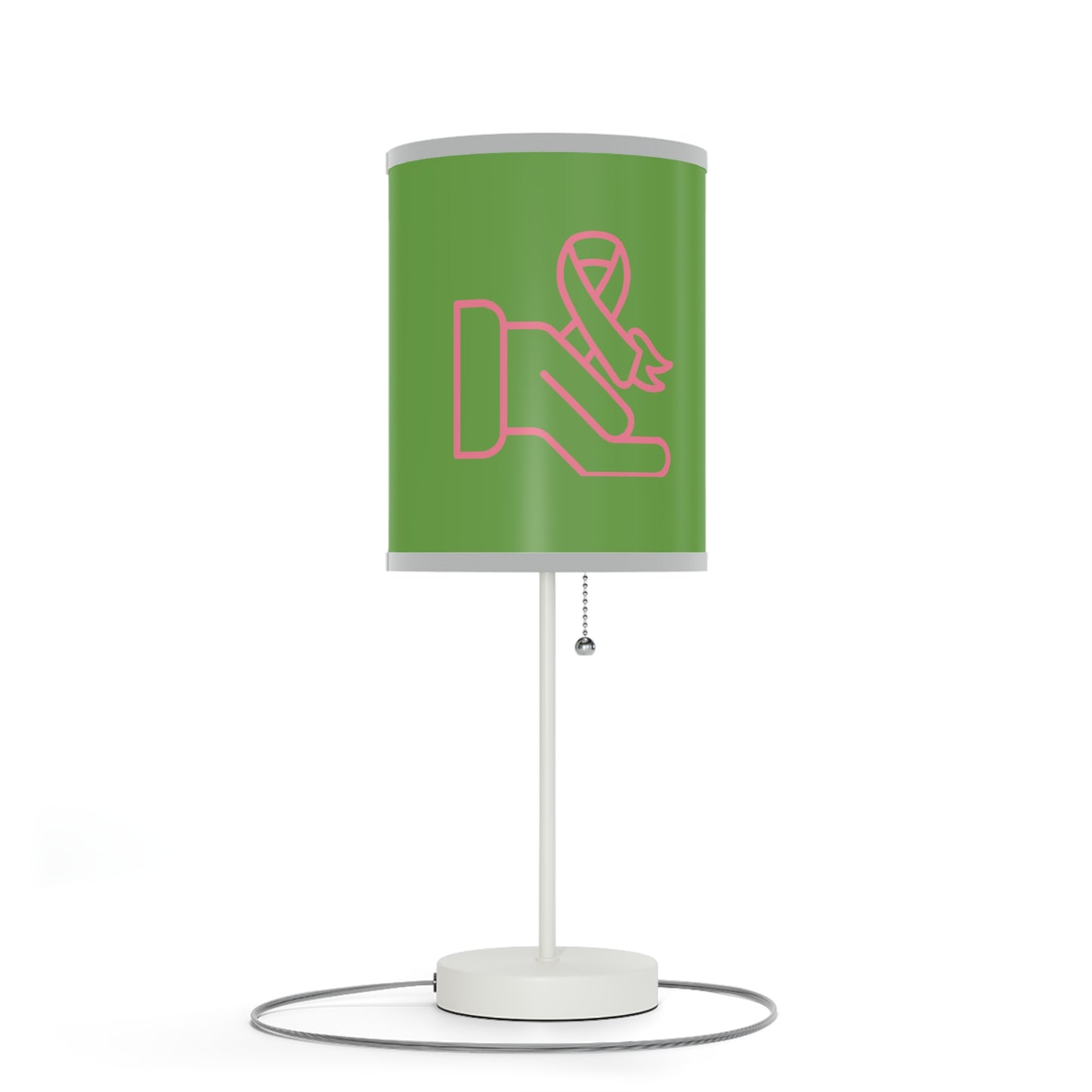 Lamp on a Stand, US|CA plug: Fight Cancer Green