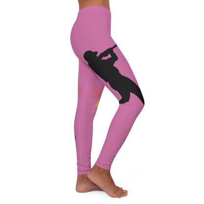 Women's Spandex Leggings: Baseball Pink