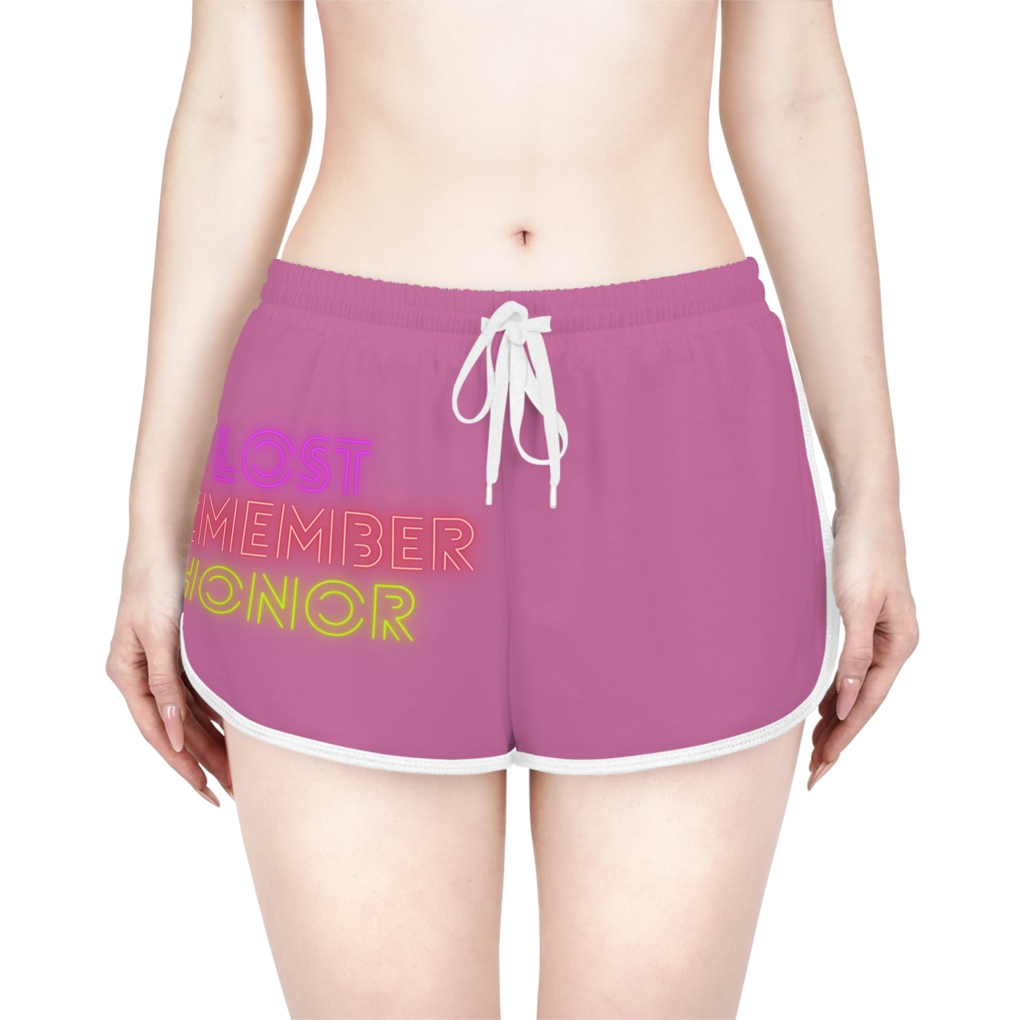 Women's Relaxed Shorts: Lost Remember Honor Lite Pink