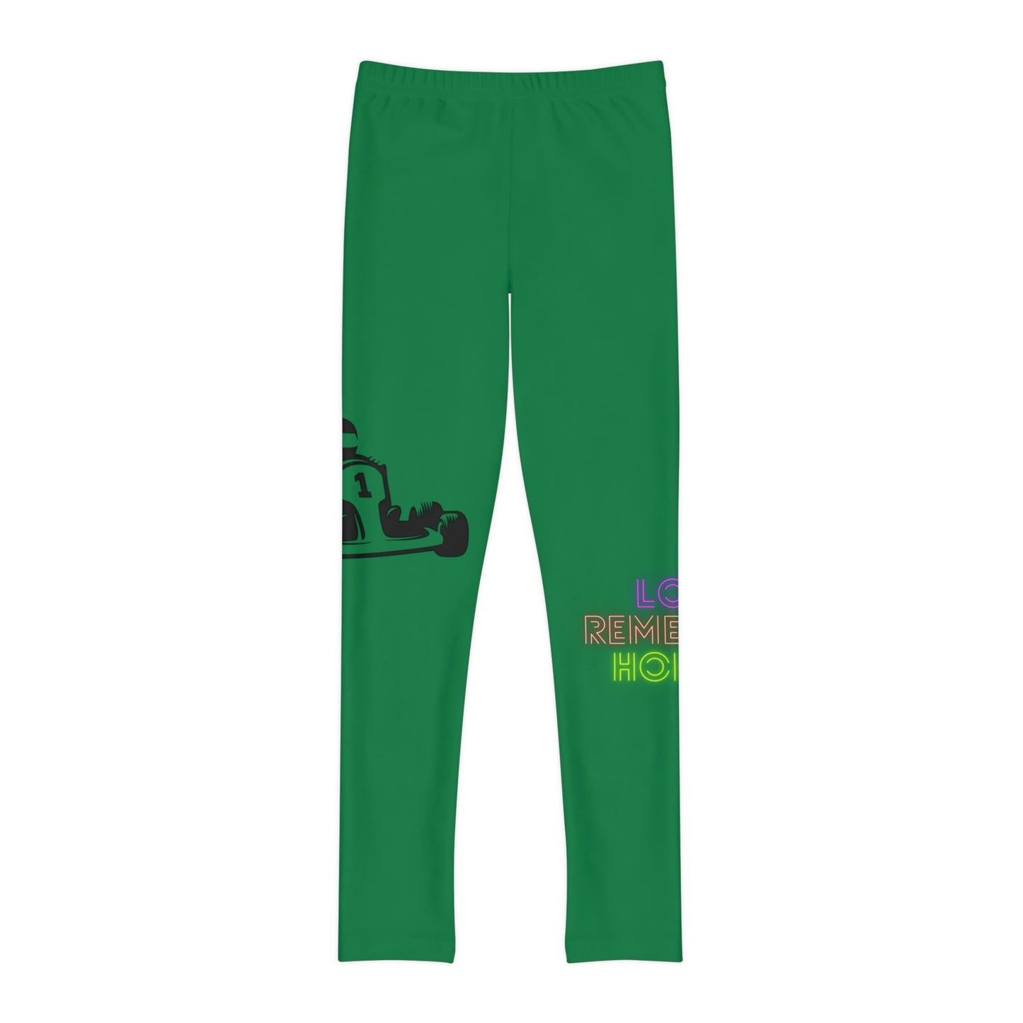 Youth Full-Length Leggings: Racing Dark Green