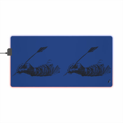 LED Gaming Mouse Pad: Writing Dark Blue