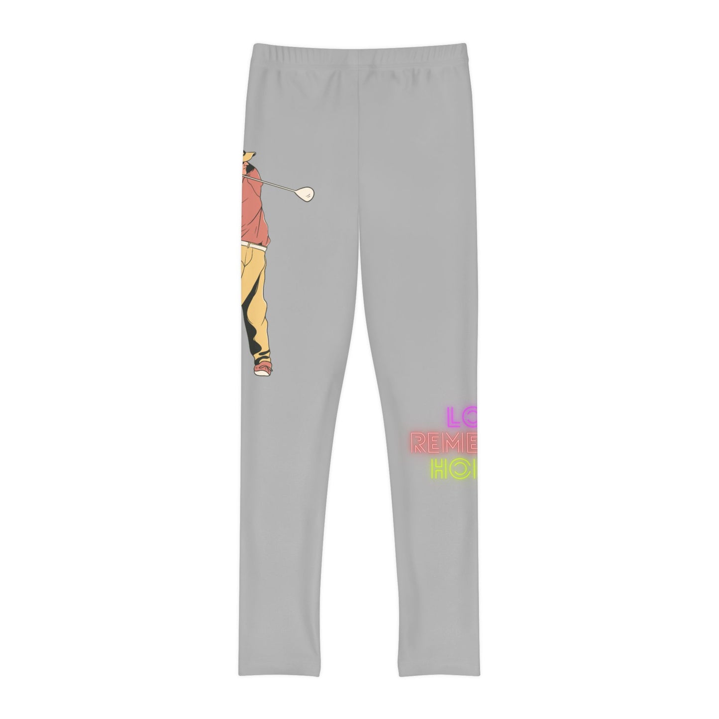 Youth Full-Length Leggings: Golf Lite Grey