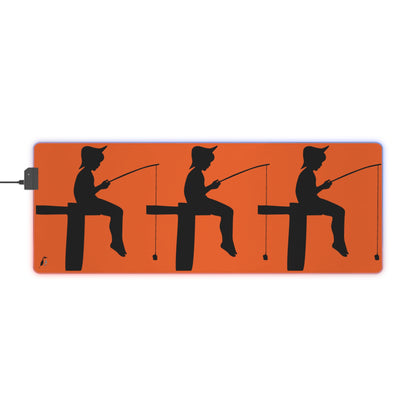 LED Gaming Mouse Pad: Fishing Orange