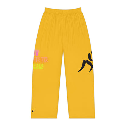 Women's Pajama Pants: Wrestling Yellow