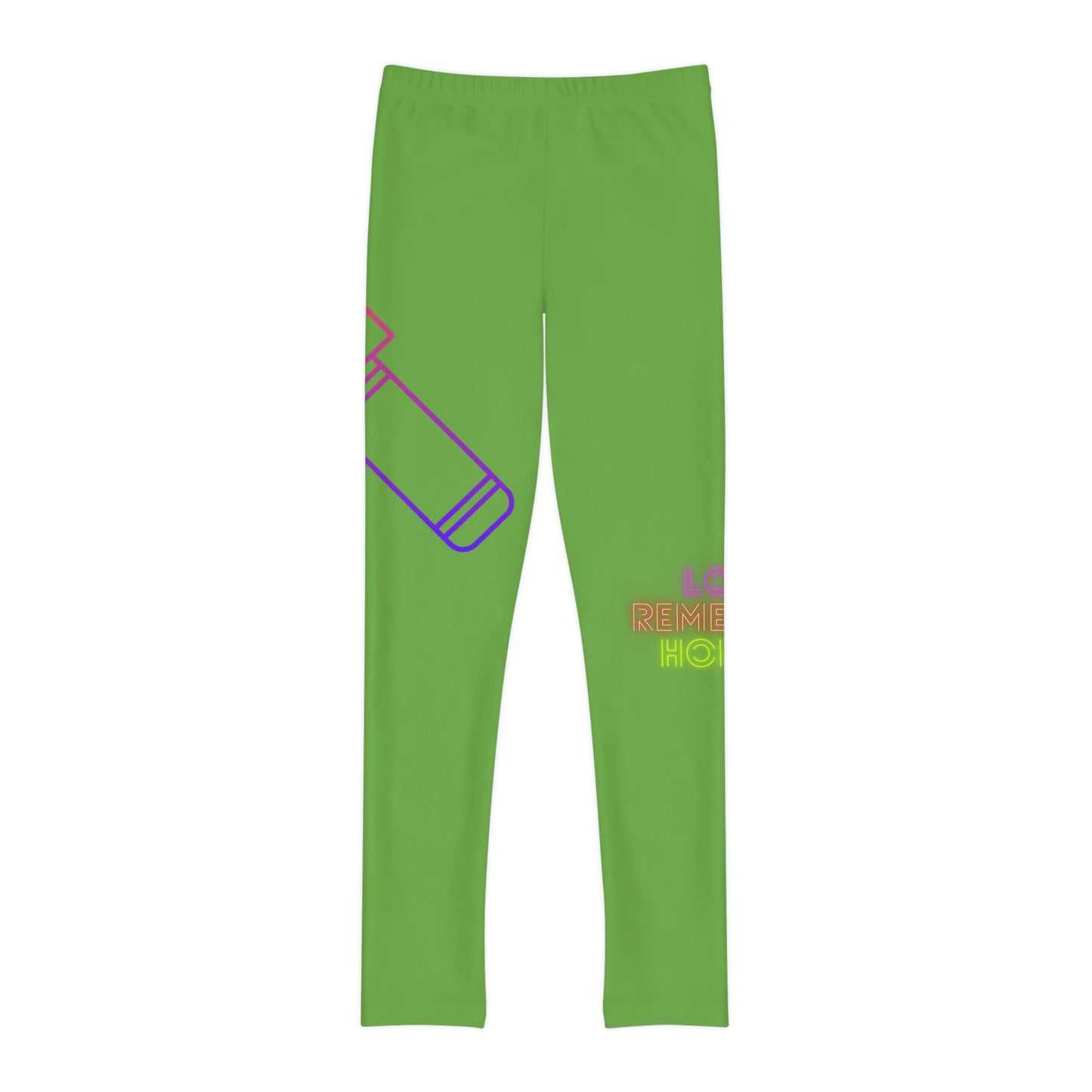 Youth Full-Length Leggings: Music Green