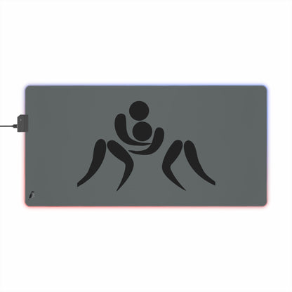 LED Gaming Mouse Pad: Wrestling Dark Grey