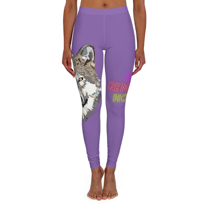 Women's Spandex Leggings: Wolves Lite Purple