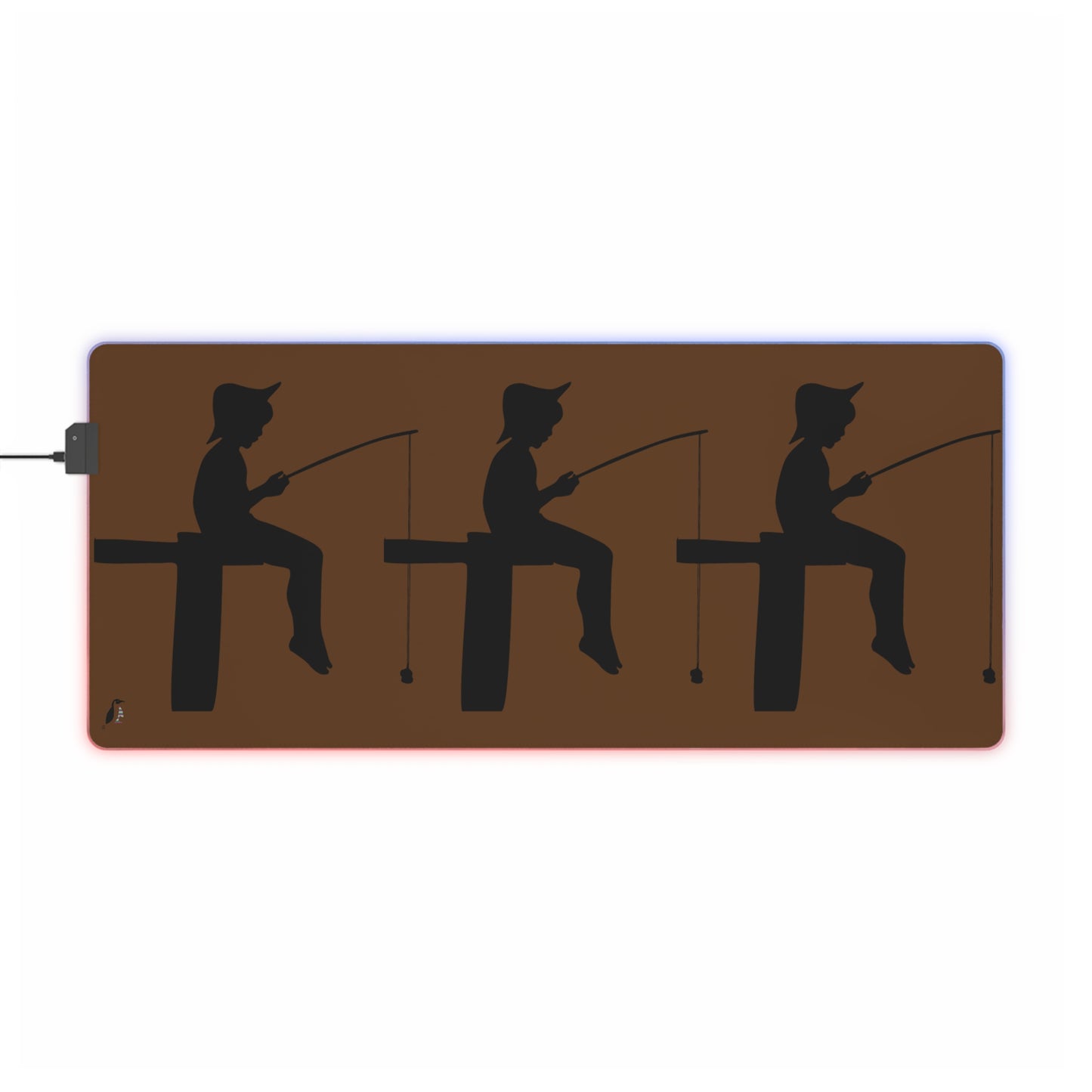 LED Gaming Mouse Pad: Fishing Brown