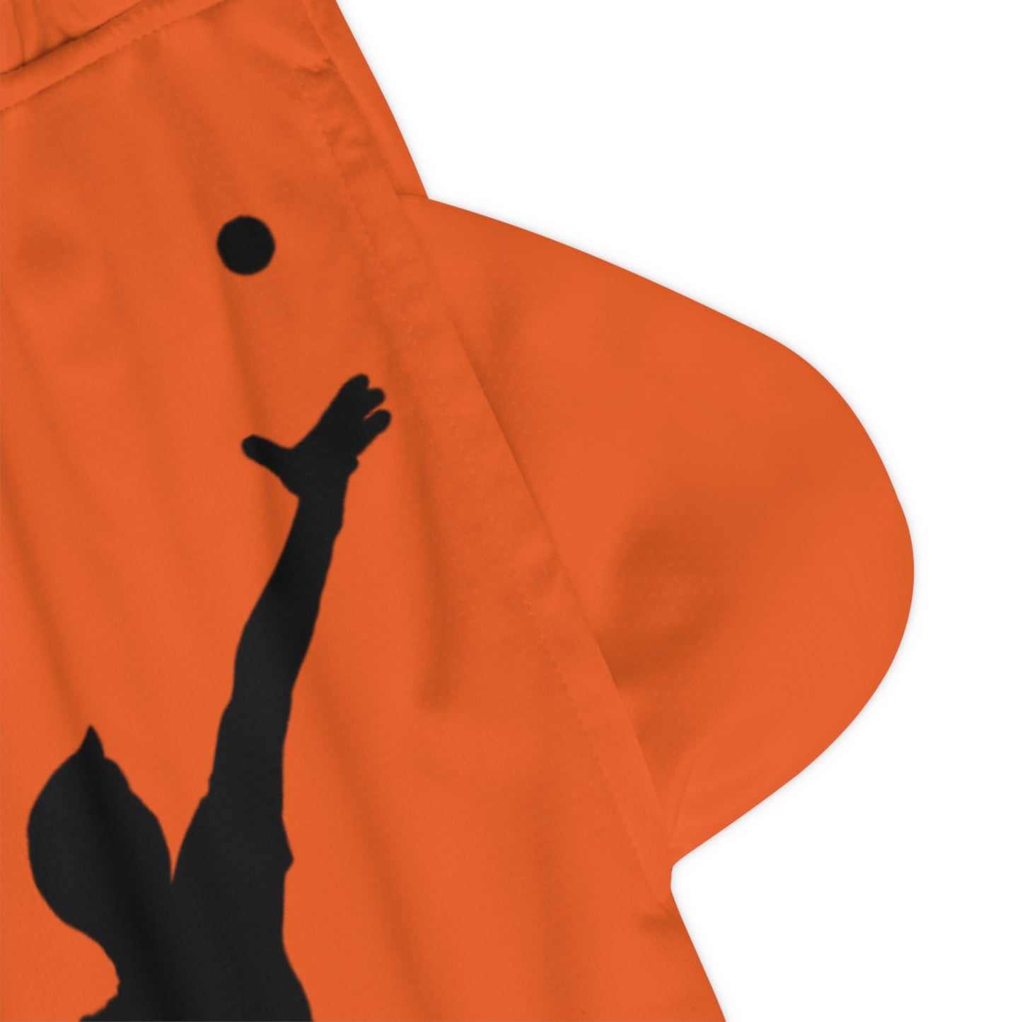 Basketball Rib Shorts: Tennis Orange