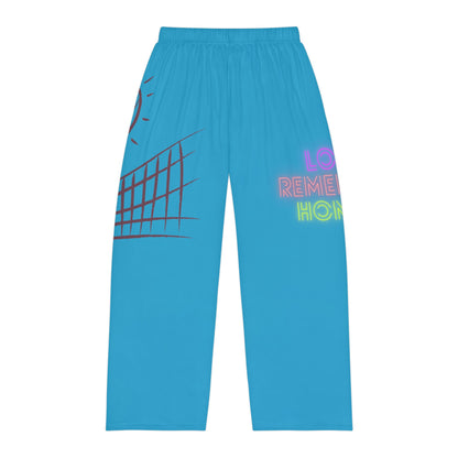 Men's Pajama Pants: Volleyball Turquoise