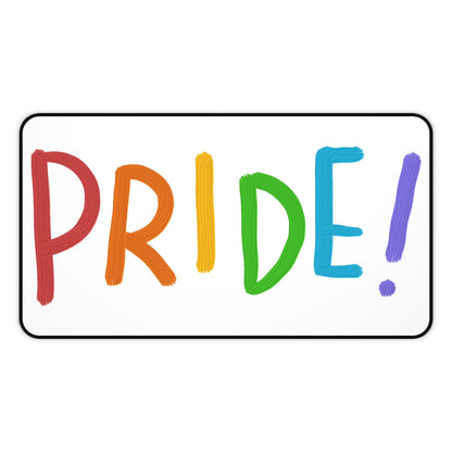 Desk Mat: LGBTQ Pride White