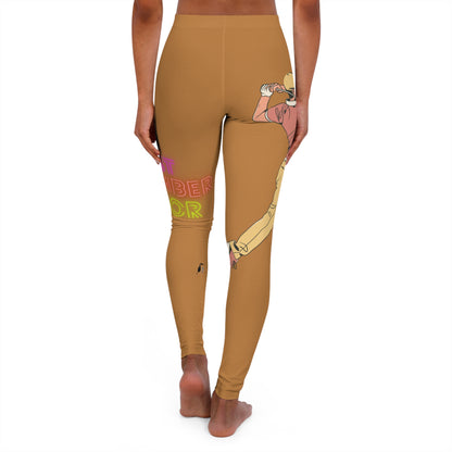 Women's Spandex Leggings: Golf Lite Brown